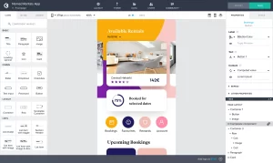 Interface do AppGyver com visual profissional