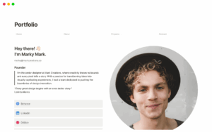 Portfolio com Notion